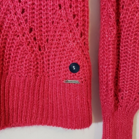 Abercrombie & Fitch Bright Pink Open knit Sweater - Picture 3 of 7